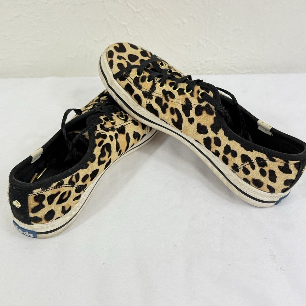Keds x Kate Spade Kickstart Genuine Calf‎ Hair Sneaker  Leopard Print Size 7